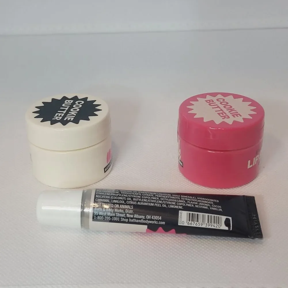 BBW Milk Bar Cookie Butter 2025 Lip Mask Gloss Scrub 3 Pc Set New All Sealed OOS
